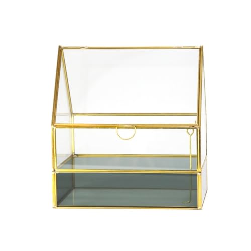 OGOODLE Blumentopf Garten-Glashaus-förmiges Blumenhaus Aus Glas for Sukkulenten Einfacher Übertopf OGOODLE Blumentopf Garten-Glashaus-förmiges Blumenhaus Aus Glas for Sukkulenten Einfacher Übertopf von OGOODLE