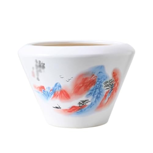 OGOODLE Blumentopf Hause Wohnzimmer Keramik Blumentöpfe Innen Moderne Bonsai Dekoration Ornamente Einfacher Übertopf von OGOODLE