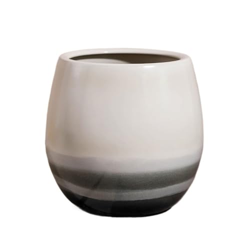 OGOODLE Blumentopf Haushalt Bodenstehende Grüne Pflanze Gradienten Keramik Blumentopf Wohnzimmer Saftig Grüne Pflanze Pflanztopf Einfacher Übertopf von OGOODLE