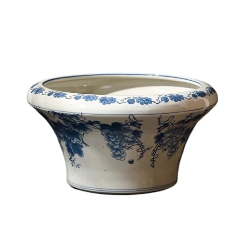 OGOODLE Blumentopf Kreative Blau Und Weiß Porzellan Haushalt Saftig Grüne Pflanze Spezielle Topf Blumentopf Einfacher Übertopf von OGOODLE