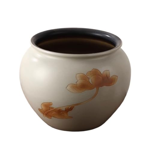 OGOODLE Blumentopf Kreative Handgeschnitzte Keramik-Blumentöpfe for Die Dekoration des Balkons Zu Hause Einfacher Übertopf von OGOODLE