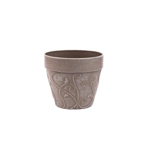 OGOODLE Blumentopf Runder Topf Indoor Balkon Garten Garten Blumentopf Einfacher Übertopf von OGOODLE