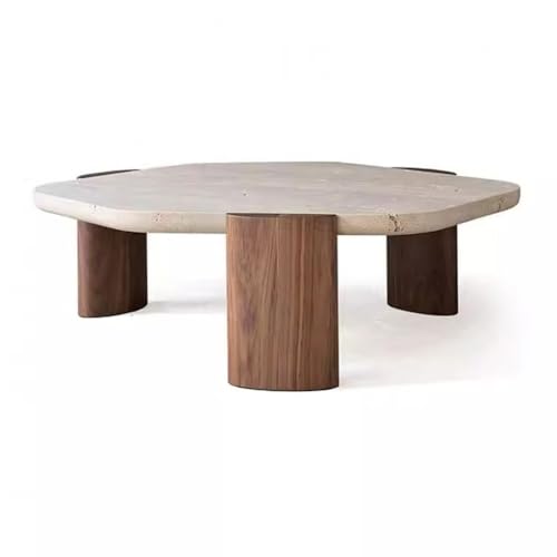 OGOODLE Couchtisch Kleine Wohnung Wohnzimmer Hause Kreative Homestay Retro Polygonal Massivholz Tee Tisch Beistelltisch von OGOODLE