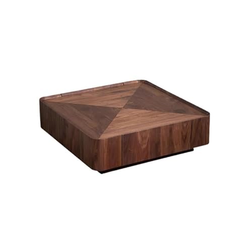 OGOODLE Kleiner Couchtisch 120x120x31cm Couchtisch aus massivem Walnussholz, quadratischer Ablagetisch, modernes Wohnzimmer, einfache Möbel Beistelltisch OGOODLE Kleiner Couchtisch 120x120x31cm Couchtisch aus massivem Walnussholz, quadratischer Ablagetisch, modernes Wohnzimmer, einfache Möbel Beistelltisch von OGOODLE