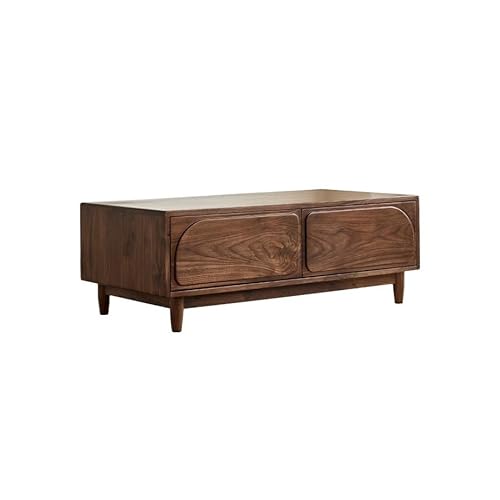 OGOODLE Kleiner Couchtisch 120x60x42cm Massivholz Wohnzimmer Boden Mitteltisch, Walnuss Teetisch, einfache Aufbewahrungsmöbel Beistelltisch OGOODLE Kleiner Couchtisch 120x60x42cm Massivholz Wohnzimmer Boden Mitteltisch, Walnuss Teetisch, einfache Aufbewahrungsmöbel Beistelltisch von OGOODLE