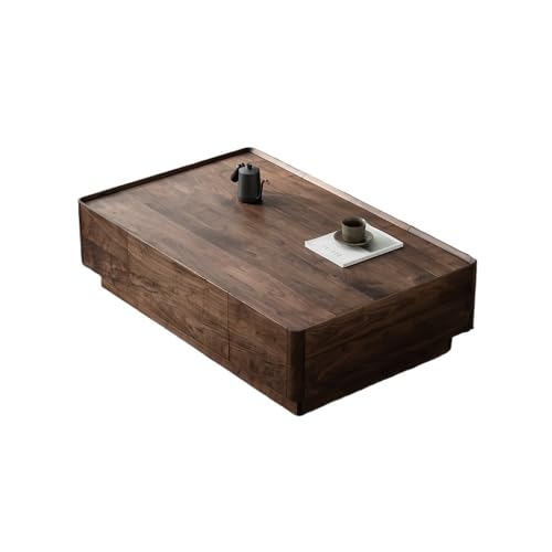 OGOODLE Kleiner Couchtisch 130x70x36cm Rechteckiger Couchtisch aus Massivholz, Minimalistischer Aufbewahrungstisch aus Walnussholz, Moderne Aufbewahrungsmöbel for das Wohnzimmer Beistelltisch OGOODLE Kleiner Couchtisch 130x70x36cm Rechteckiger Couchtisch aus Massivholz, Minimalistischer Aufbewahrungstisch aus Walnussholz, Moderne Aufbewahrungsmöbel for das Wohnzimmer Beistelltisch von OGOODLE