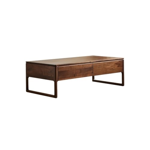 OGOODLE Kleiner Couchtisch 140x70x45cm Walnuss-Couchtisch, einfacher niedriger Tisch aus Massivholz for das Wohnzimmer, Aufbewahrungsmöbel in der Mitte Beistelltisch OGOODLE Kleiner Couchtisch 140x70x45cm Walnuss-Couchtisch, einfacher niedriger Tisch aus Massivholz for das Wohnzimmer, Aufbewahrungsmöbel in der Mitte Beistelltisch von OGOODLE