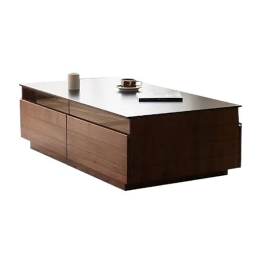 OGOODLE Kleiner Couchtisch Nordischer einfacher Leichter Luxus-Teetisch aus Steinplatte, Kleiner Teetisch for die Wohnung Beistelltisch von OGOODLE