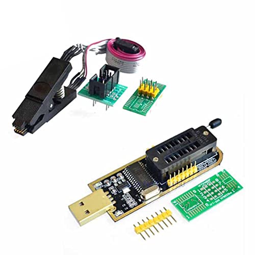 OGOUGUAN SOIC8 SOP8 Flash Chip IC Testclips Adapter Steckdose Programmierer BIOS + CH341A 24 USB-Programmierungsmodul BIOS Flash EEPROM Serie 25 25 (Clip and 2 Board + CH341A) von OGOUGUAN