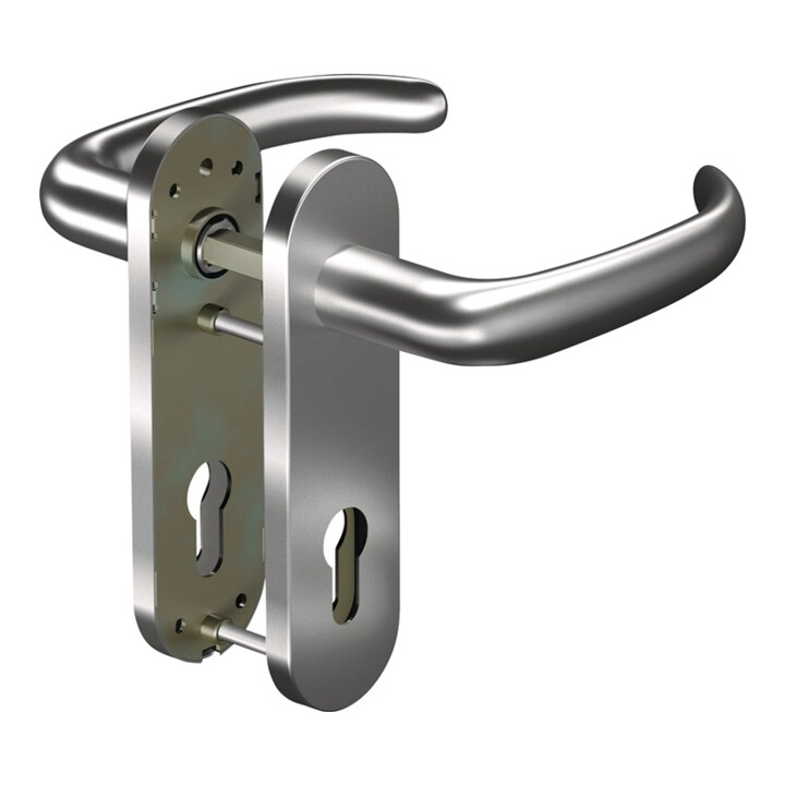 B-Ware Ogro Kurzschildgarnitur Wechselgarnitur Türbeschlag Edelstahl Er 8999/3020/7051 K von OGRO Beschlagtechnik