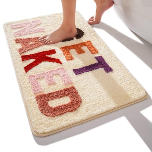 OGTFTXDT Beige Badezimmerteppich Bunt Badematte rutschfest Waschbar Badteppich Spaßig Badvorleger Weiche Mikrofaser Duschvorleger Absorbierende Badezimmer Teppich 50 x 80 cm OGTFTXDT Beige Badezimmerteppich Bunt Badematte rutschfest Waschbar Badteppich Spaßig Badvorleger Weiche Mikrofaser Duschvorleger Absorbierende Badezimmer Teppich 50 x 80 cm von OGTFTXDT