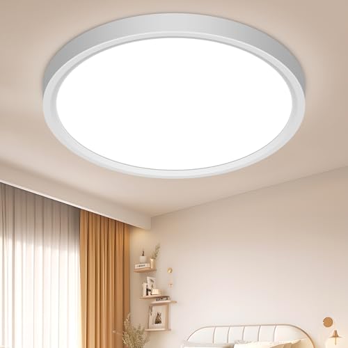 OGVDOE Deckenlampe LED Deckenleuchte Flach Rund 24W 6500K 2400LM Badezimmer Lampe IP44 Wasserfest Badlampe Ø30CM für Wohnzimmer Kinderzimmer Küche Badezimmer OGVDOE Deckenlampe LED Deckenleuchte Flach Rund 24W 6500K 2400LM Badezimmer Lampe IP44 Wasserfest Badlampe Ø30CM für Wohnzimmer Kinderzimmer Küche Badezimmer von OGVDOE