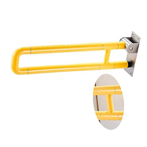 Haltegriff Badezimmer Haltegriff StainSupport Schienen Sicherheitshandlauf Nylon Außenrohr Ältere Toilette Griff Badewanne Gelb(60Cm) von OGYJMSFN