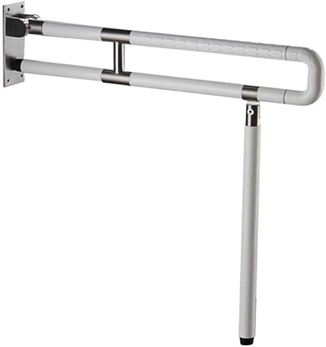 Haltegriff Haltegriff Badezimmer Sicherheit Handicap Handlauf Klappbar 90 Grad mit Bein Badezimmer Toilette Korridor Ältere rutschfeste Badewanne(Light Green,60Cm) von OGYJMSFN