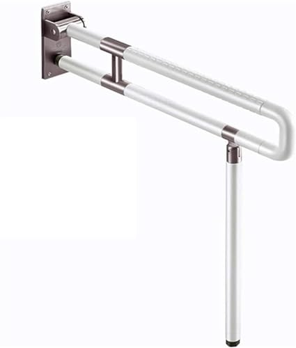 Haltegriff Haltegriff for Badezimmer, Sicherheits-Handicap, klappbar, for Toiletten, Sicherheitsstützgriff aus Edelstahl, rutschfester Griff, Badewanne(White,75cm) von OGYJMSFN