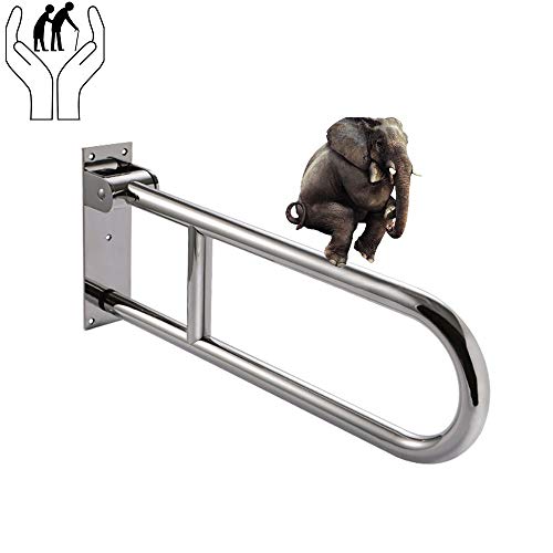 Haltegriff Haltegriffe Griff Sicherheitsunterstützung Handläufe, Handicap Haltegriffe for Badezimmer Toilette Hochklappbare Haltegriffe Handlaufhalterung Senior Balance Assist Gra von OGYJMSFN