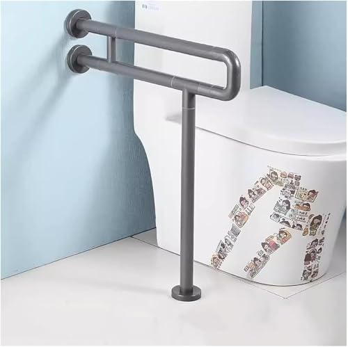 Haltegriff Haltegriffe for Badezimmer mit Behinderung for Edelstahltoiletten mit strukturiertem Griff, Toilettensicherheitsgeländer mit Bein for ältere Menschen, 60 x 70 cm von OGYJMSFN
