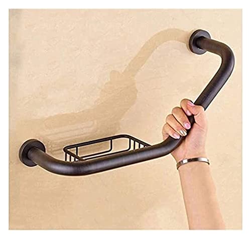 Haltegriff Handlauf-Sicherheits-Messing-Wandmontage, gebogene Sicherheitsstützschiene, Toiletten-Duschhilfe, rutschfeste, mattierte Oberfläche von OGYJMSFN