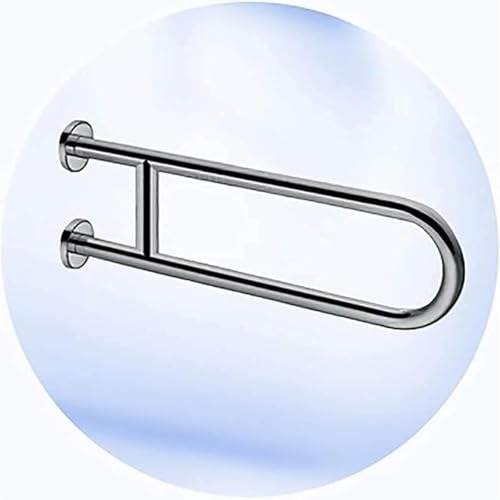 Haltegriff Handlauf U-förmig for Toilette und Badezimmer Sicherheitsstützgriff for Duschen Wandmontage Anti-Rutsch Behinderte for Toilette/Gebürstet(70cm) von OGYJMSFN