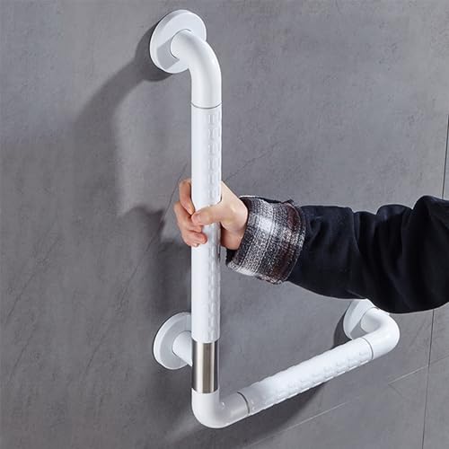 Haltegriff Handlaufhilfe for das Badezimmer, Sicherheitsgriff und -schiene for behinderte Benutzer, for die Toilette, mit fluoreszierenden Materialien(Bianco,70A) von OGYJMSFN