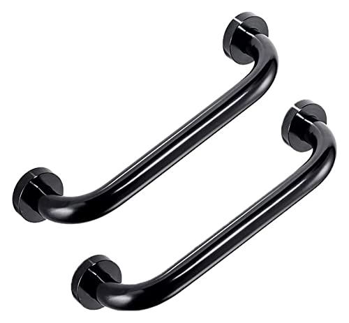 Haltegriff Handlaufstütze, 12 Zoll, Schwarz, Balance-Stange, Sicherheits-Handlauf-Stützstange, Handicap, Edelstahl, Dusche, 2er-Pack von OGYJMSFN
