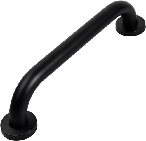 Haltegriff Mattschwarzer Anti-Rutsch-Duschgriff, Wandmontage-Duschhandlauf, Toilettenhilfen for ältere Menschen und Kinder(40cm) von OGYJMSFN