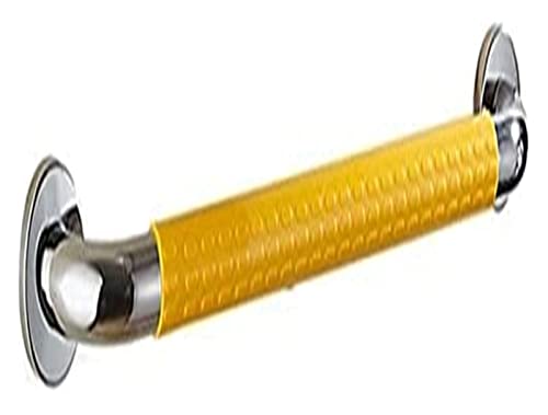 Haltegriff Haltegriffe for die Dusche aus Edelstahl 304 mit rutschfester Ummantelung aus gelbem Nylon, an der Badewanne montierte Wandstützgriffe, Balance-Hilfsgriff mit polierter Oberfläche von OGYJMSFN