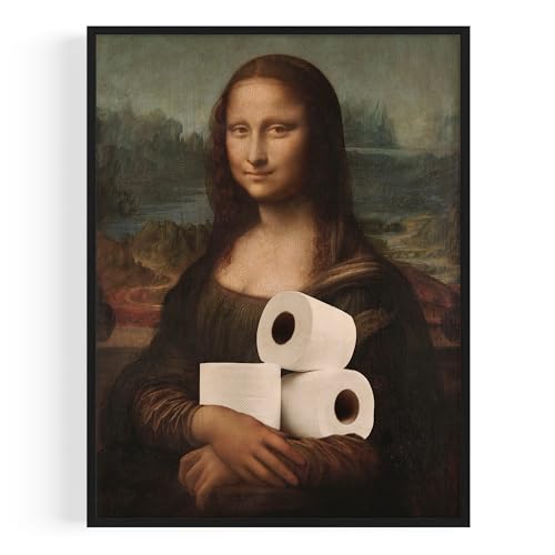 OHBIMBA® Badezimmer Deko Bilder Poster & Kunstdrucke Für Bad Und Gäste Wc Hochwertiger Kunstdruck für Deine Wanddeko Witziger Toilettenpapier Kunst - 30 X 40 cm - Ohne Rahmen von OHBIMBA