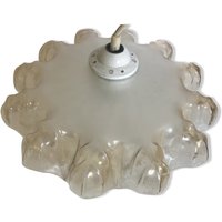 Vintage Pendelleuchte Aus Bernsteinfarbenem Glas von OHLALAPROVENCE
