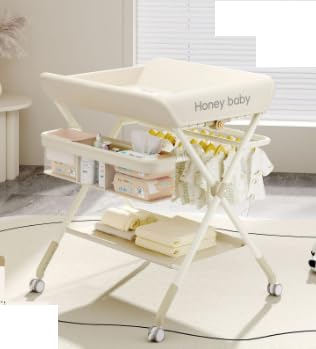 OHMG Baby Wickelkombi Mobiler Bade-Wickeltisch faltbar,klappbare Wickelkommode mobiler,Wickeltisch mit Wickelauflage schmal,Sicherheitsgurt und Ablagefächern,Baby Changing Table OHMG Baby Wickelkombi Mobiler Bade-Wickeltisch faltbar,klappbare Wickelkommode mobiler,Wickeltisch mit Wickelauflage schmal,Sicherheitsgurt und Ablagefächern,Baby Changing Table von OHMG