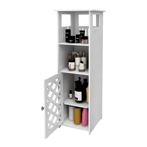 OHMG Badezimmerschrank mit offenen Regalen und Türen, kleiner Badezimmerschrank, Aufbewahrungsmöbel, für Wohnzimmer, WC, Küche, Eingangsbereich (22 x 22 x 78 cm) von OHMG