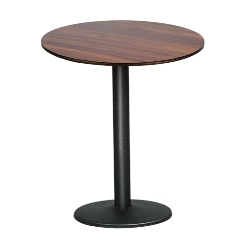OHMG Bartisch, 60 x 60 x 75 cm, industrieller Retro-Esstisch, runde / quadratische Bistrotische aus Metall und Holz, industrieller Stil (Rund-B) von OHMG