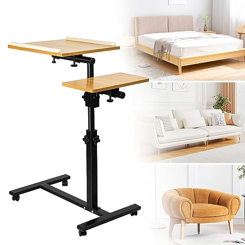 OHMG Beistelltisch mit Rollen,Pflegetisch Beistelltisch höhenverstellbar,Computertisch Beistelltisch Laptoptisch PC Tisch mit Rollen für Büro,Betttisch Pflegebett,Schrebitisch (Holz (70.44.65/95cm)) OHMG Beistelltisch mit Rollen,Pflegetisch Beistelltisch höhenverstellbar,Computertisch Beistelltisch Laptoptisch PC Tisch mit Rollen für Büro,Betttisch Pflegebett,Schrebitisch (Holz (70.44.65/95cm)) von OHMG
