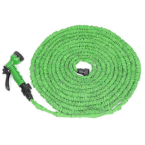 OHMG Flexibler Gartenschlauch wasserschlauch 22.5M,Expandable Garten Schlauch,Flexible Magic Schlauch Mit 3/4", 1/2" Fittings,7 Funktionen Garten Handbraus,Haustier Autowäsche (Grün (7.5-22.5 Meter)) von OHMG