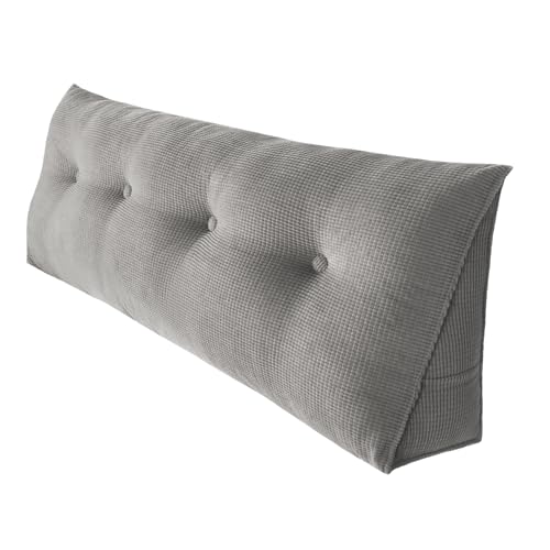 OHMG Rückenkissen 120/140/160/180/200CM,Keilkissen für Bett und Sofa geeignet,Dreieckiges Lesekissen,Kissen mit abnehmbarem und waschbarem Bezug,mit praktischem Seitenfach,Sitzkissen, Wandkissen OHMG Rückenkissen 120/140/160/180/200CM,Keilkissen für Bett und Sofa geeignet,Dreieckiges Lesekissen,Kissen mit abnehmbarem und waschbarem Bezug,mit praktischem Seitenfach,Sitzkissen, Wandkissen von OHMG