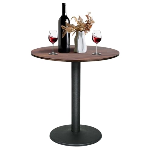OHMG Runder Esstisch für 4 Personen,küchentisch,Bar Tisch,Küchentisch im Industriestil mit Stahlbeinen,Moderner Esszimmertisch für Wohnzimmer,Esszimmer,Küche,Homeoffice,Eiche (Rund-70 * 70 * 72cm-B) von OHMG