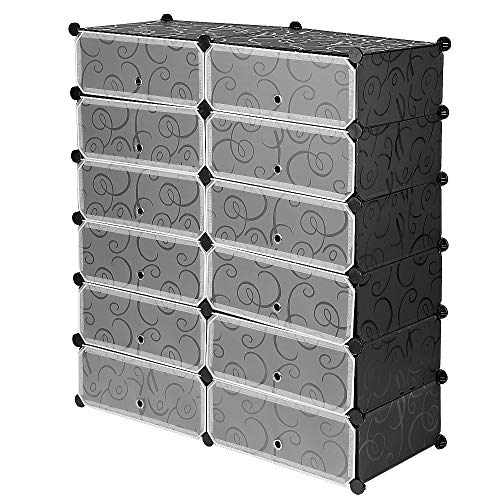 OHMG Schuhschrank, 6 Ebenen, Schuhschrank, für 24 Paar Schuhe, Schuhregal, Eingangsbereich, für Eingangsbereiche, Wohnzimmer, Schlafzimmer und Flur, Schuhschrank OHMG Schuhschrank, 6 Ebenen, Schuhschrank, für 24 Paar Schuhe, Schuhregal, Eingangsbereich, für Eingangsbereiche, Wohnzimmer, Schlafzimmer und Flur, Schuhschrank von OHMG