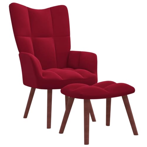 Clearance Recliners Liegestühle for Erwachsene, gemütlicher Stuhl, verstellbar, atmungsaktiv, bequem, Wohnzimmerstuhl for die Inneneinrichtung des Heimkinos, for Liegen in der Lounge ( Color : Weinrot von OHOOWOO