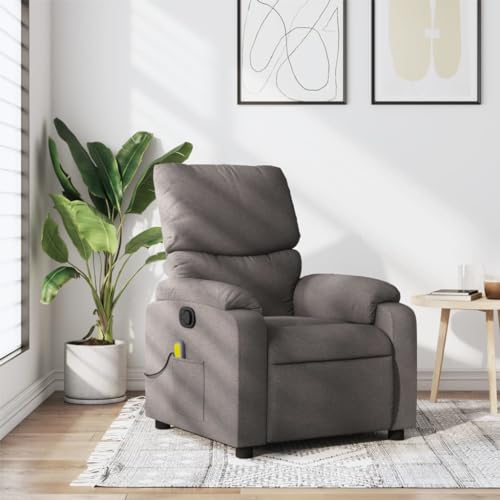Lounge-Sessel, Sessel, Liegestühle for Erwachsene, weicher Stuhl, bequemer Liegestuhl for moderne Wohnzimmer, Stabilität for Büro-Entspannung, bodenfreundlich ( Color : Taupe Mit Massage , Size : 75 x von OHOOWOO