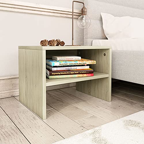 Nachttisch, Beistelltisch, Kommode, vielseitiger Nachttisch aus Holz for die Schlafzimmerdekoration, vielseitig, praktisch for das Ambiente ( Color : Sonoma-Eiche , Size : 40 x 30 x 30 cm (B x T x H) von OHOOWOO