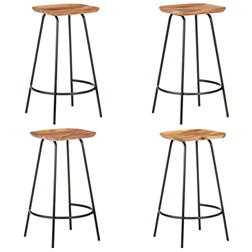 OHOOWOO Barhocker 4 STK. Massivholz Akazie Barmöbel Barmöbel von OHOOWOO