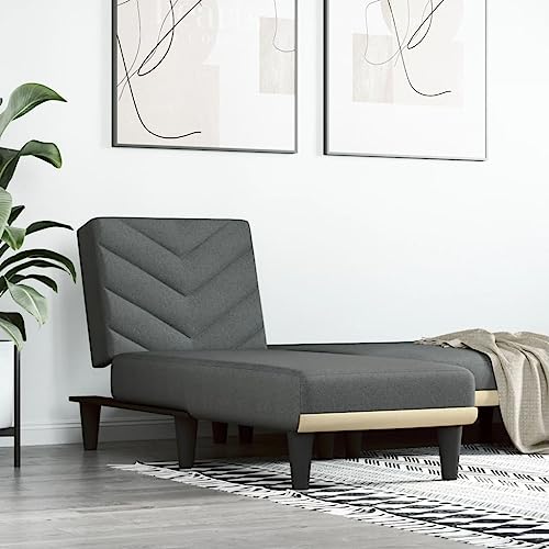 OHOOWOO Chaiselongue Dunkelgrau Stoff Chaiselongues von OHOOWOO