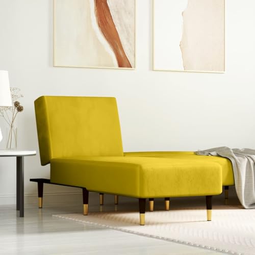 OHOOWOO Chaiselongue Gelb Samt Chaiselongues OHOOWOO Chaiselongue Gelb Samt Chaiselongues von OHOOWOO