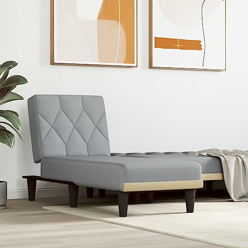 OHOOWOO Chaiselongue Hellgrau Stoff Chaiselongues OHOOWOO Chaiselongue Hellgrau Stoff Chaiselongues von OHOOWOO