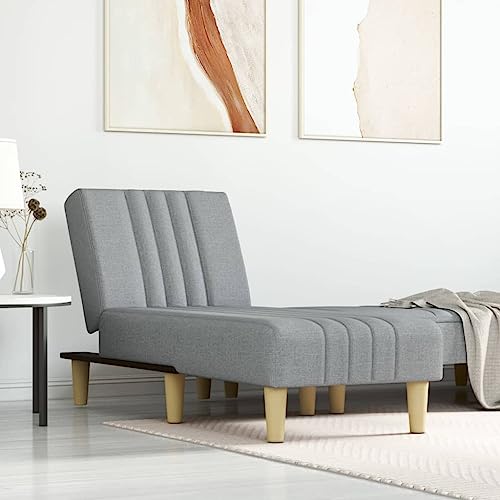 OHOOWOO Chaiselongue Hellgrau Stoff Chaiselongues von OHOOWOO