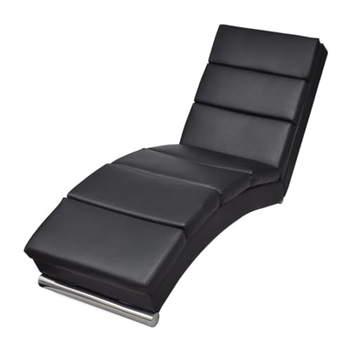 OHOOWOO Chaiselongue Schwarz Kunstleder Chaiselongues von OHOOWOO