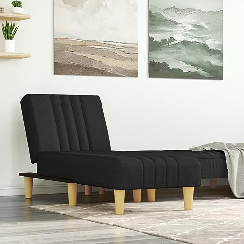OHOOWOO Chaiselongue Schwarz Stoff Chaiselongues von OHOOWOO