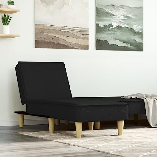OHOOWOO Chaiselongue Schwarz Stoff Chaiselongues von OHOOWOO