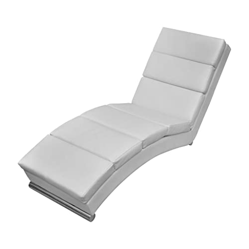 OHOOWOO Chaiselongue Weiß Kunstleder Chaiselongues von OHOOWOO