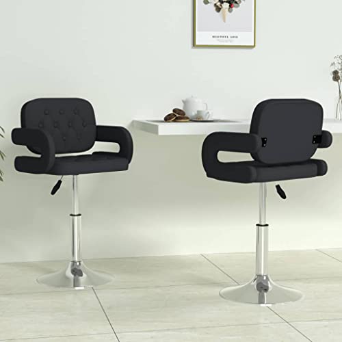 OHOOWOO Esszimmerstühle 2 STK. Drehbar Schwarz Kunstleder Möbel Küche OHOOWOO Esszimmerstühle 2 STK. Drehbar Schwarz Kunstleder Möbel Küche von OHOOWOO